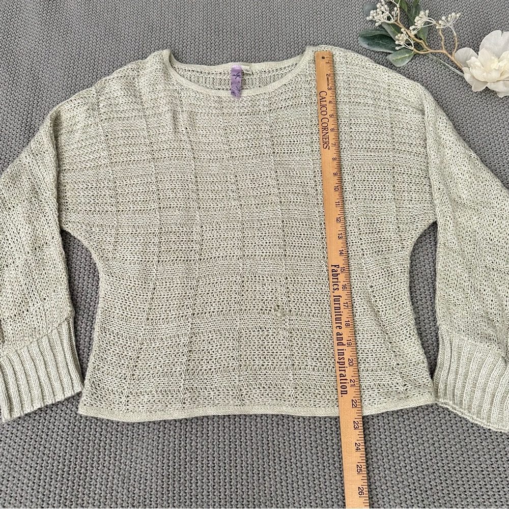 3/$20 ALGA Loose Fit Cream Beige Sweater - Picture 6 of 9
